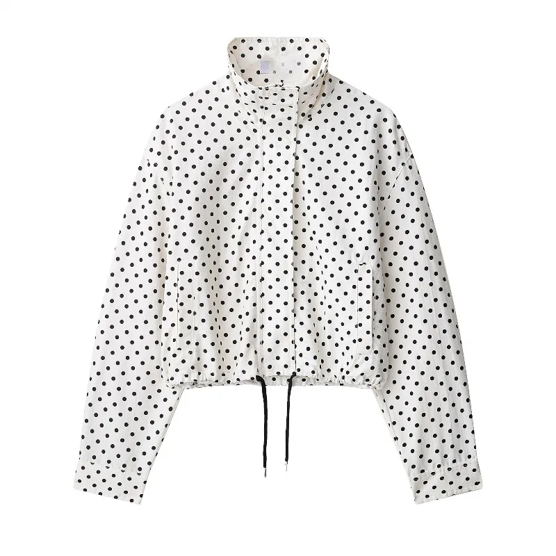 Polka Dot Print Jacket Women's Jackets Casual Loose with Pockets Outerwear Autumn Harajuku Long Sleeves Turtleneck Zipper Coats
Polka Dot Print Jacket Women's Jackets Casual Loose with Pockets Outerwear Autumn Harajuku Long Sleeves Turtleneck Zipper Coats
