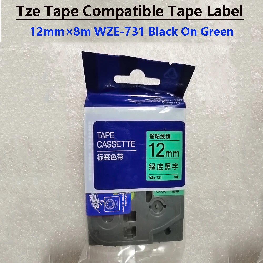 TZ TZ731 TZE-731 Лента Совместимость WZE-731 ЧЕРНАЯ НА ЗЕЛЕНОЙ 12 мм Лента для маркировки машины для маркировки PTH110P
TZ TZ731 TZE-731 Лента Совместимость WZE-731 ЧЕРНАЯ НА ЗЕЛЕНОЙ 12 мм Лента для маркировки машины для маркировки PTH110P