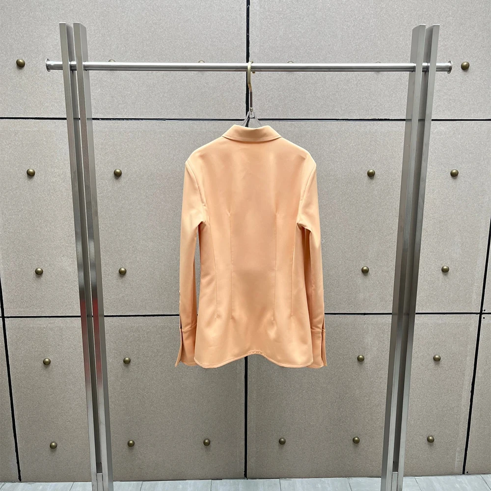 Women Elegant Satin Blouse Turn Down Collar Long Sleeve Slim Fit Shirt Office Work Tops Button Down Chic Business Ladies Blouses
Women Elegant Satin Blouse Turn Down Collar Long Sleeve Slim Fit Shirt Office Work Tops Button Down Chic Business Ladies Blouses