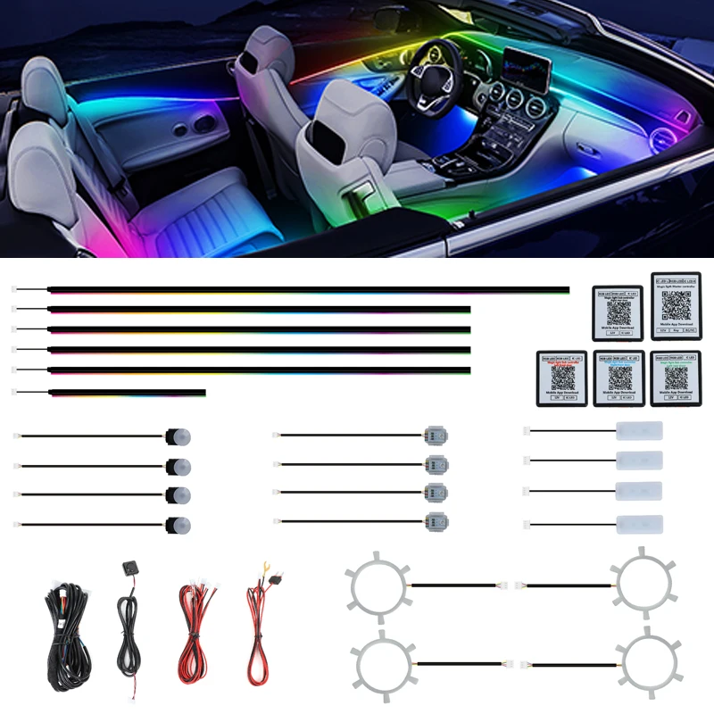 Добро пожаловать, индивидуальное окружающее освещение, простая установка, 22 в 1, симфония, универсальный автомобильный салон, RGBIC, светодиодная лента, комплект освещения для автомобиля
Добро пожаловать, индивидуальное окружающее освещение, простая установка, 22 в 1, симфония, универсальный автомобильный салон, RGBIC, светодиодная лента, комплект освещения для автомобиля