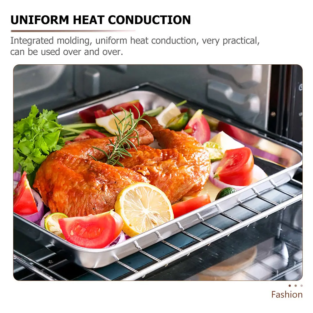 Прямоугольная форма для выпечки из нержавеющей стали, пригодная для духовки и пароварки, для хлеба, пиццы, пельменей, большая вместимость, кухонный сервировочный поднос
Прямоугольная форма для выпечки из нержавеющей стали, пригодная для духовки и пароварки, для хлеба, пиццы, пельменей, большая вместимость, кухонный сервировочный поднос