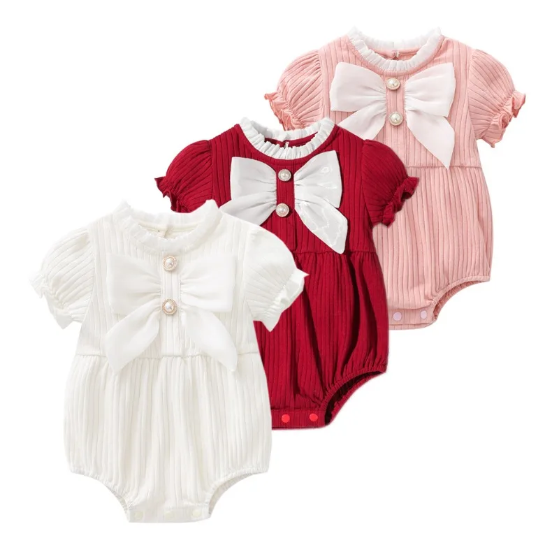 ZOETOPKID Baby Summer Clothing Girls Rompers Bowknot Decor Front Buttons Short Sleeve Infant Bodysuits Jumpsuits Newborn Clothes
ZOETOPKID Baby Summer Clothing Girls Rompers Bowknot Decor Front Buttons Short Sleeve Infant Bodysuits Jumpsuits Newborn Clothes
