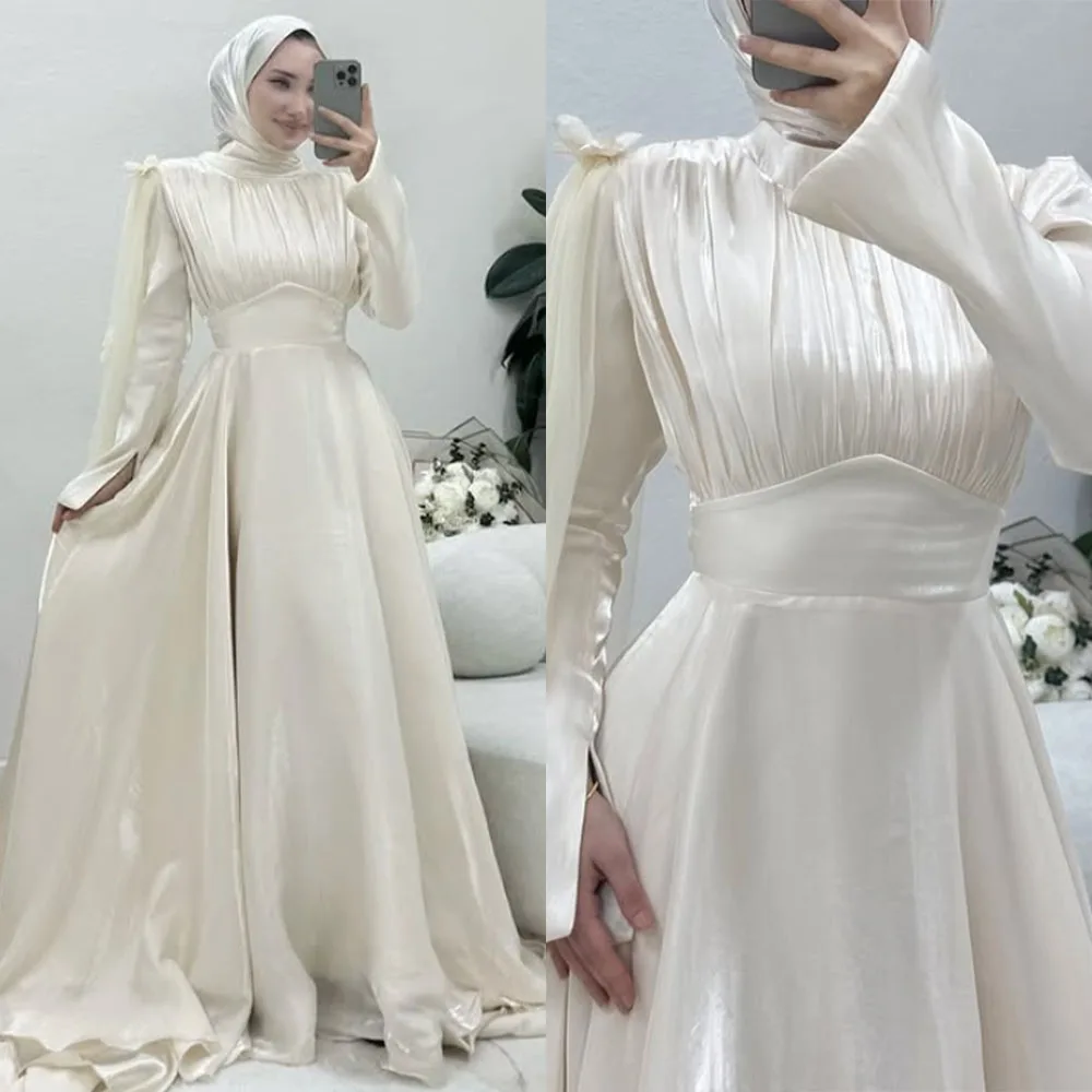 High Quality Customized Floor Length Pleat White Full Sleeves Вечернее Платье 2025 Люкс Vestido De Festa De Casamento فساتين
High Quality Customized Floor Length Pleat White Full Sleeves Вечернее Платье 2025 Люкс Vestido De Festa De Casamento فساتين