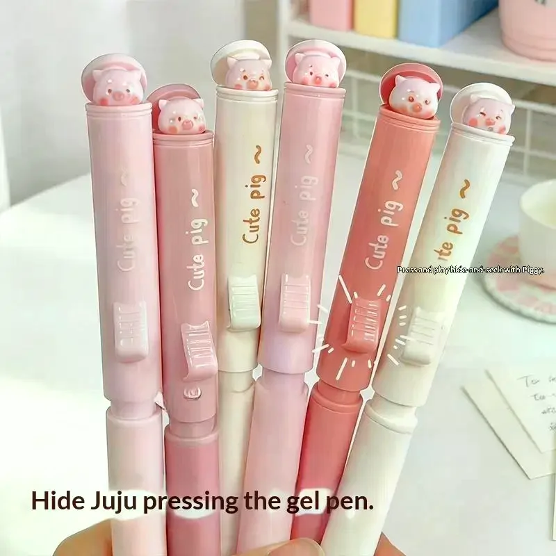 4Pcs Piggy Pressed Neutral Pen ST Tip Ballpoint Pen High Beauty Cute Fun Stress Relief Student 0.5mm Black Test Pen
4Pcs Piggy Pressed Neutral Pen ST Tip Ballpoint Pen High Beauty Cute Fun Stress Relief Student 0.5mm Black Test Pen