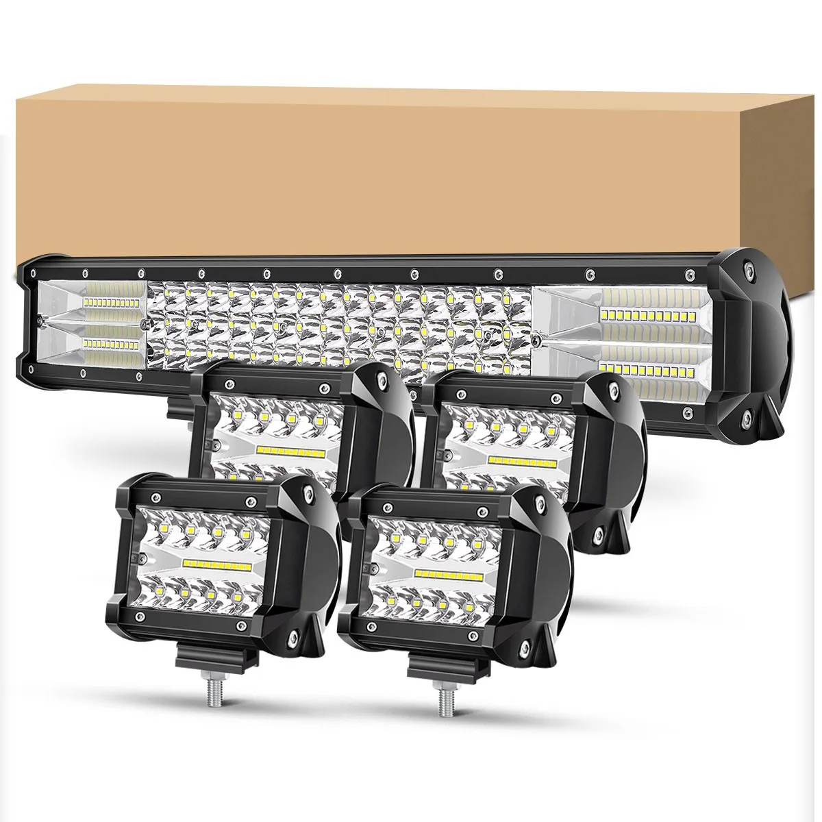 20Inch Spot Flood Combo Led Light Bar and 4PCS 4Inch LED Pods Fog Lights for Jeep Wrangler Boat Truck Tractor Trailer Off-Road
20Inch Spot Flood Combo Led Light Bar and 4PCS 4Inch LED Pods Fog Lights for Jeep Wrangler Boat Truck Tractor Trailer Off-Road