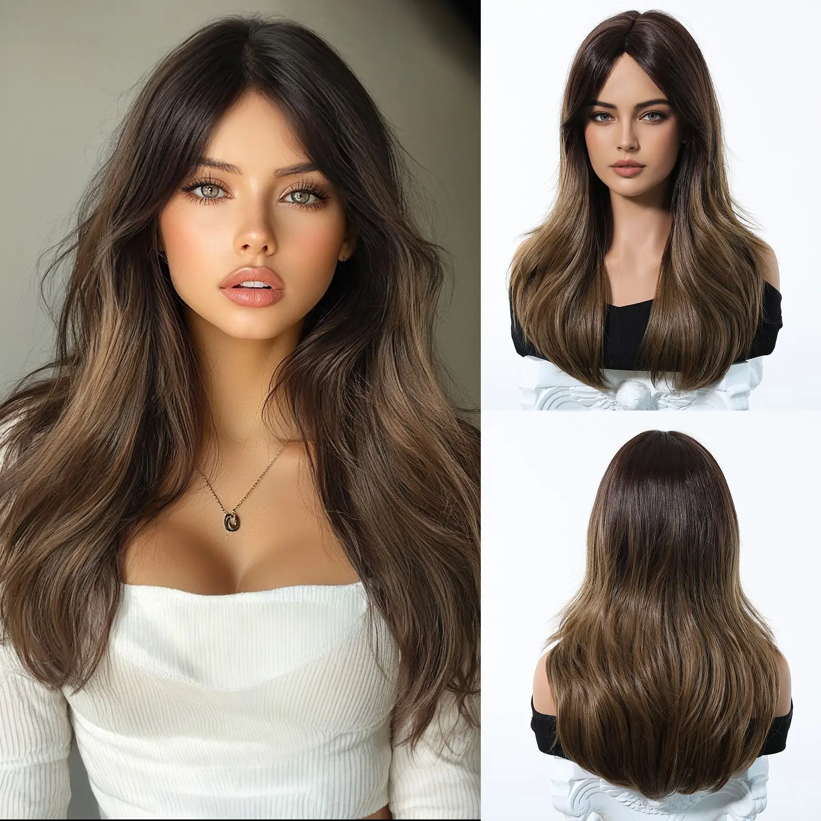 CustomMade Brown Synthetic Wigs Long Wavy Hair Women Wigs Natural Daily Party High Temperature Fiber
CustomMade Brown Synthetic Wigs Long Wavy Hair Women Wigs Natural Daily Party High Temperature Fiber