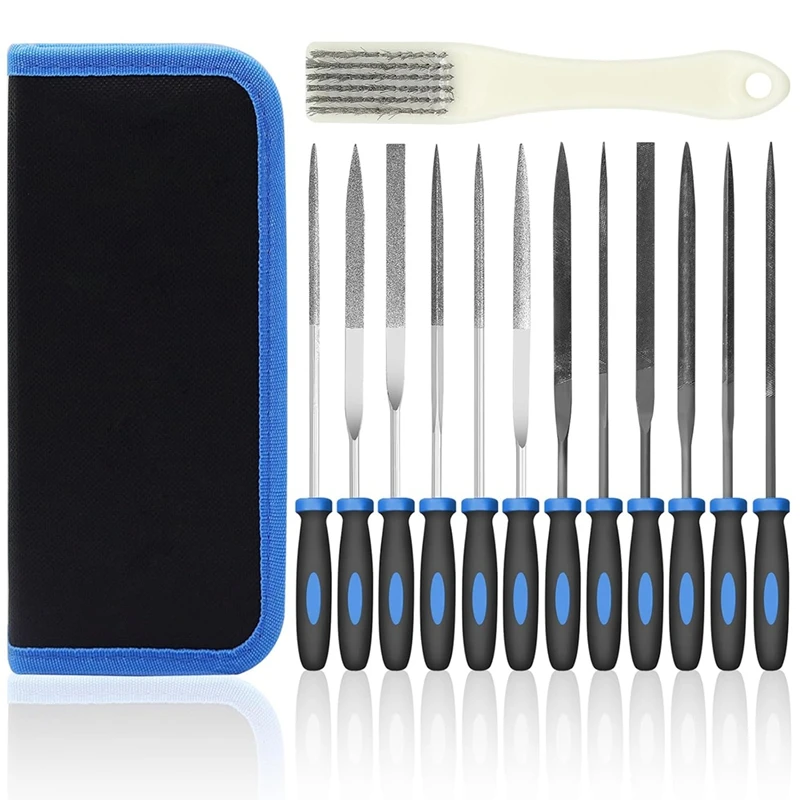 HLZS-13-Piece Metal Needle File Set With 6 Diamond Files, 6 Steel Files,Cleaning Brush And Carrying Case For Wood,Plastic DIY
HLZS-13-Piece Metal Needle File Set With 6 Diamond Files, 6 Steel Files,Cleaning Brush And Carrying Case For Wood,Plastic DIY