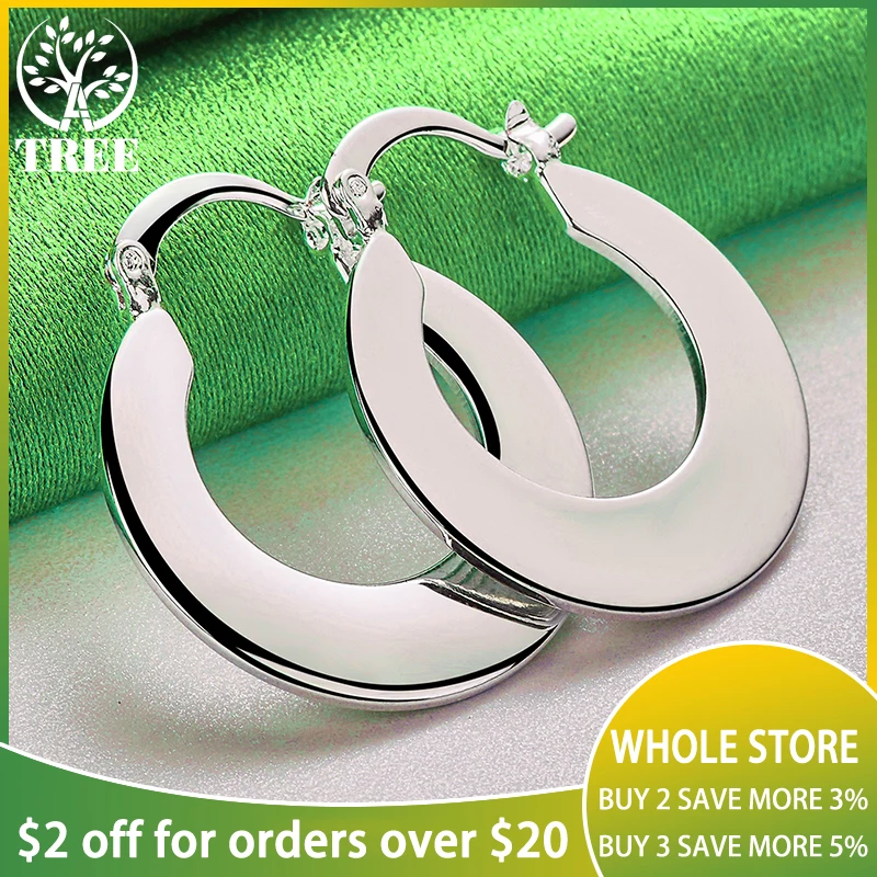 SHSTONE 925 Sterling Silver Simple Oblate Hoop Earrings For Women Wedding Engagement Birthday Christmas Party Gift Charm Jewelry
SHSTONE 925 Sterling Silver Simple Oblate Hoop Earrings For Women Wedding Engagement Birthday Christmas Party Gift Charm Jewelry