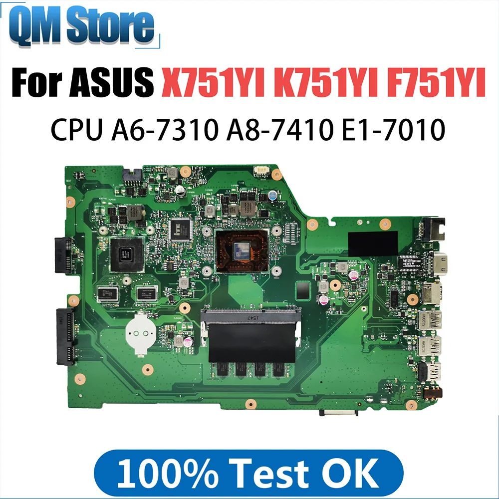 Ноутбук X751YI, планшетофон X751Y A751YI K751YI F751YI, материнская плата для ноутбука, быстрая работа, 4 Гб, 2 Гб ОЗУ
Ноутбук X751YI, планшетофон X751Y A751YI K751YI F751YI, материнская плата для ноутбука, быстрая работа, 4 Гб, 2 Гб ОЗУ