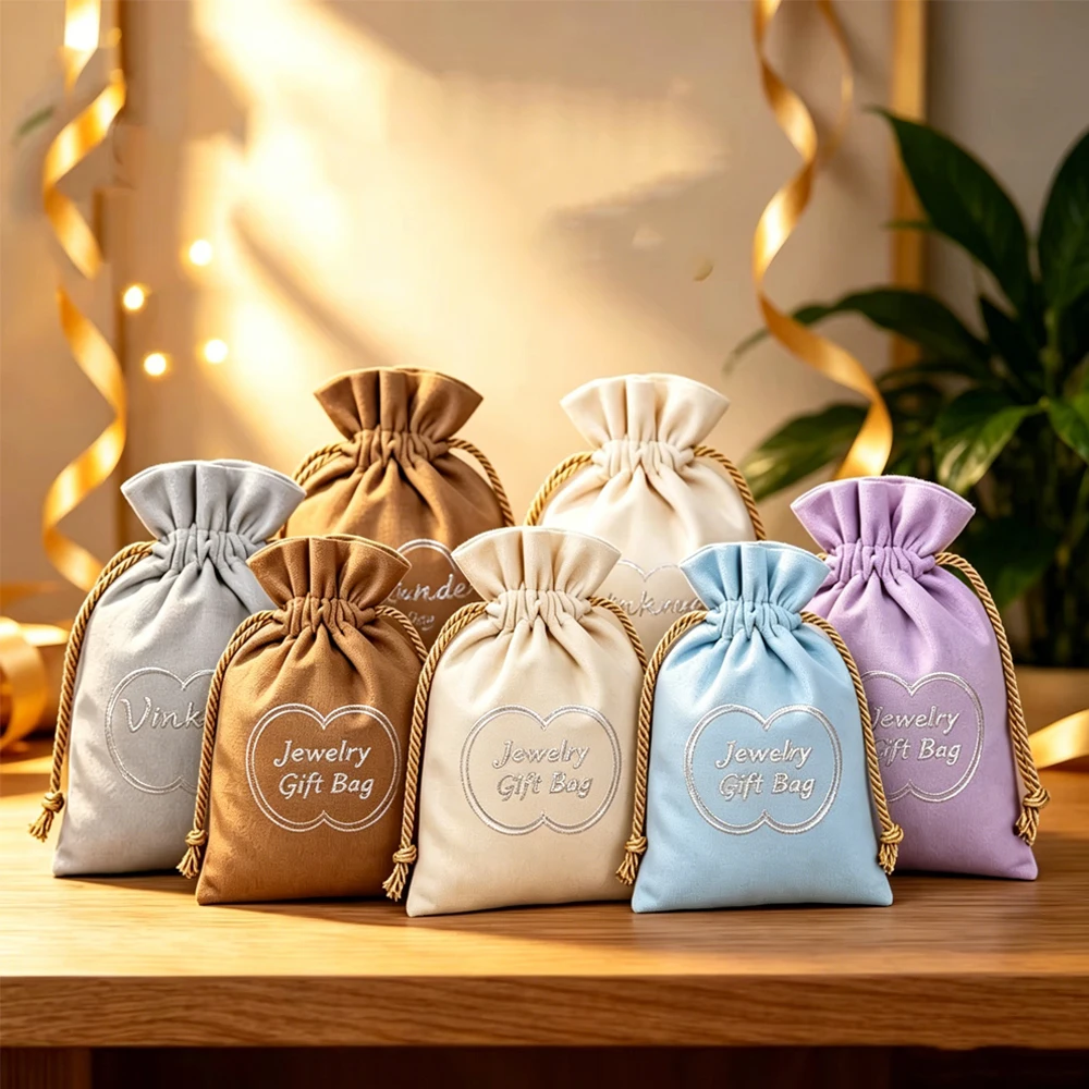 100Pcs Custom Logo Velvet Drawstring Pouches Luxury Soft Velvet Packing Bags for Cosmetics Jewelry Earrings Key Essential Oils
100Pcs Custom Logo Velvet Drawstring Pouches Luxury Soft Velvet Packing Bags for Cosmetics Jewelry Earrings Key Essential Oils