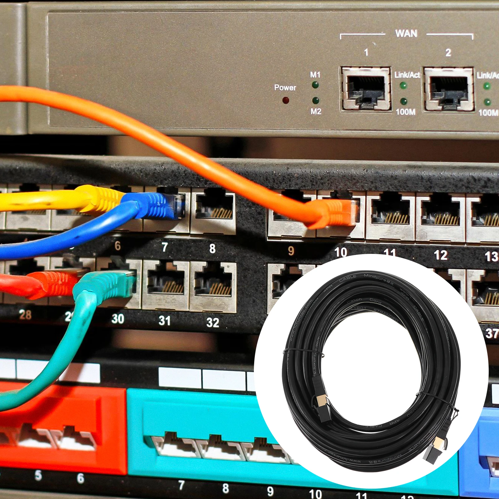 Cat7 High Cable Ethernet PVC Patch Cord Durable Computer Router Data Office Network Line
Cat7 High Cable Ethernet PVC Patch Cord Durable Computer Router Data Office Network Line