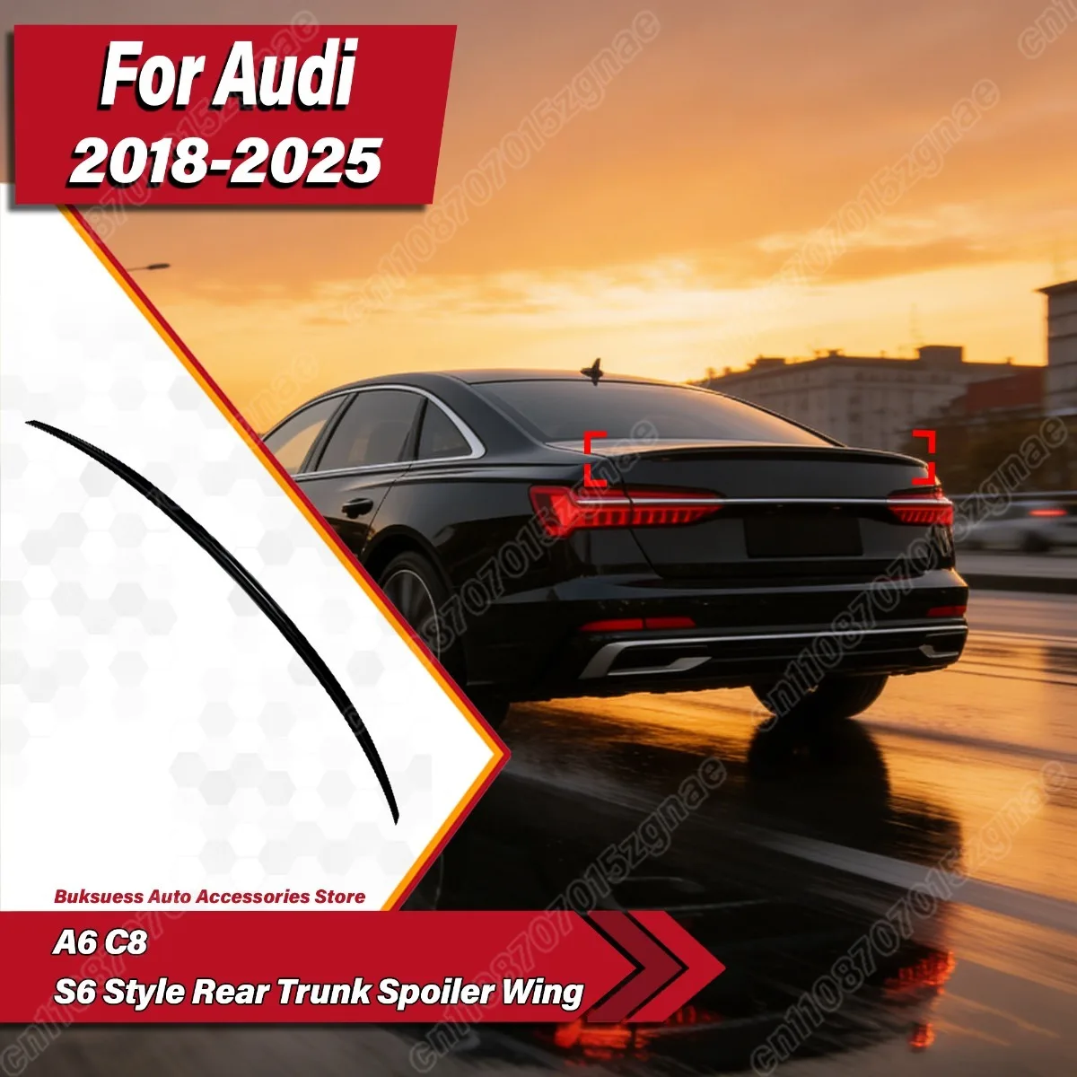 For Audi A6 C8 2018 2019 2020 2021 2022 2023 2024 2025 S6 Style Car Rear Trunk Spoiler Roof Wing Splitter Body Modification Kit
For Audi A6 C8 2018 2019 2020 2021 2022 2023 2024 2025 S6 Style Car Rear Trunk Spoiler Roof Wing Splitter Body Modification Kit