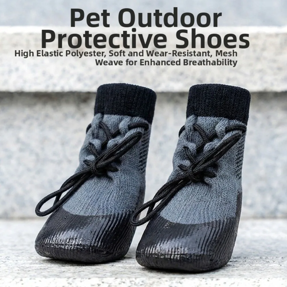 4PCS Non-slip Knitted Dog Shoes Waterproof Adjustable Straps Dog Paw Protection Breathable Wear Resistant Lace-up Dog Socks
4PCS Non-slip Knitted Dog Shoes Waterproof Adjustable Straps Dog Paw Protection Breathable Wear Resistant Lace-up Dog Socks