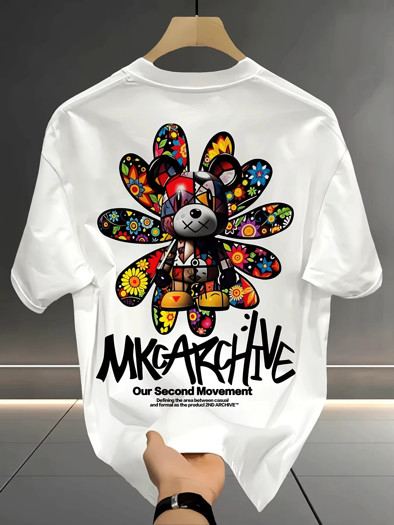 Colorful Sunflower Bear Graffiti Printed T-shirt, 100_ Cotton Men's T-shirt Summer Breathable Top
Colorful Sunflower Bear Graffiti Printed T-shirt, 100_ Cotton Men's T-shirt Summer Breathable Top