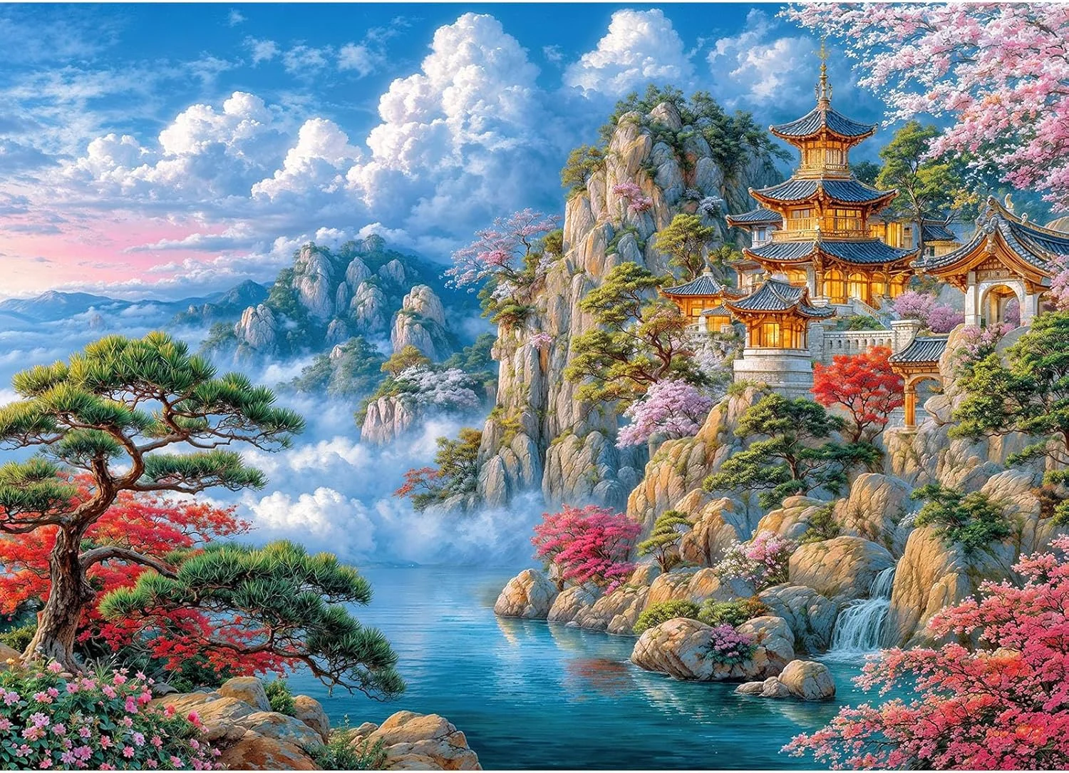 Oriental Cloud Mountain Ancient Pavilion 300 500 Piece Wooden Jigsaw Puzzle for Home Wall Art Meditation Quiet Time Brain Game
Oriental Cloud Mountain Ancient Pavilion 300 500 Piece Wooden Jigsaw Puzzle for Home Wall Art Meditation Quiet Time Brain Game