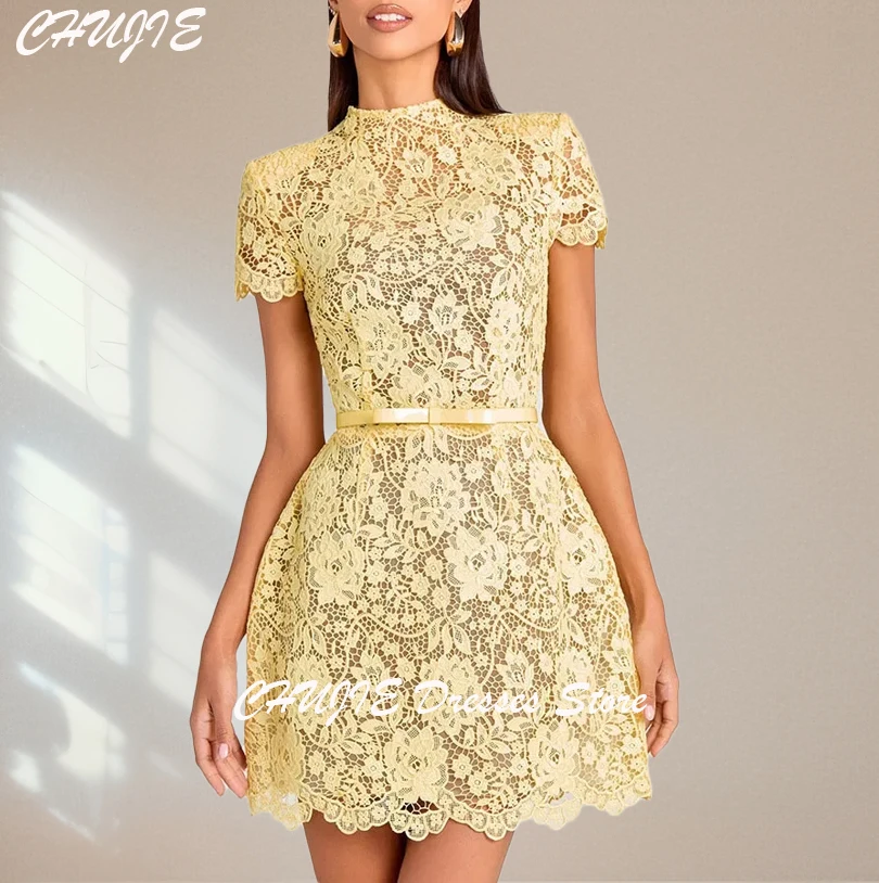 Желтое кружевное коктейльное платье с коротким рукавом, свадебное платье для выпускного вечера, индивидуальное выпускное платье Vestido de graduación
Желтое кружевное коктейльное платье с коротким рукавом, свадебное платье для выпускного вечера, индивидуальное выпускное платье Vestido de graduación