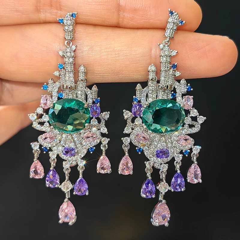 Luxury Earrings for Women Colorful Zirconia Sparkly Wedding Dinner Party Women Earrings Gorgeous Jewelry
Luxury Earrings for Women Colorful Zirconia Sparkly Wedding Dinner Party Women Earrings Gorgeous Jewelry