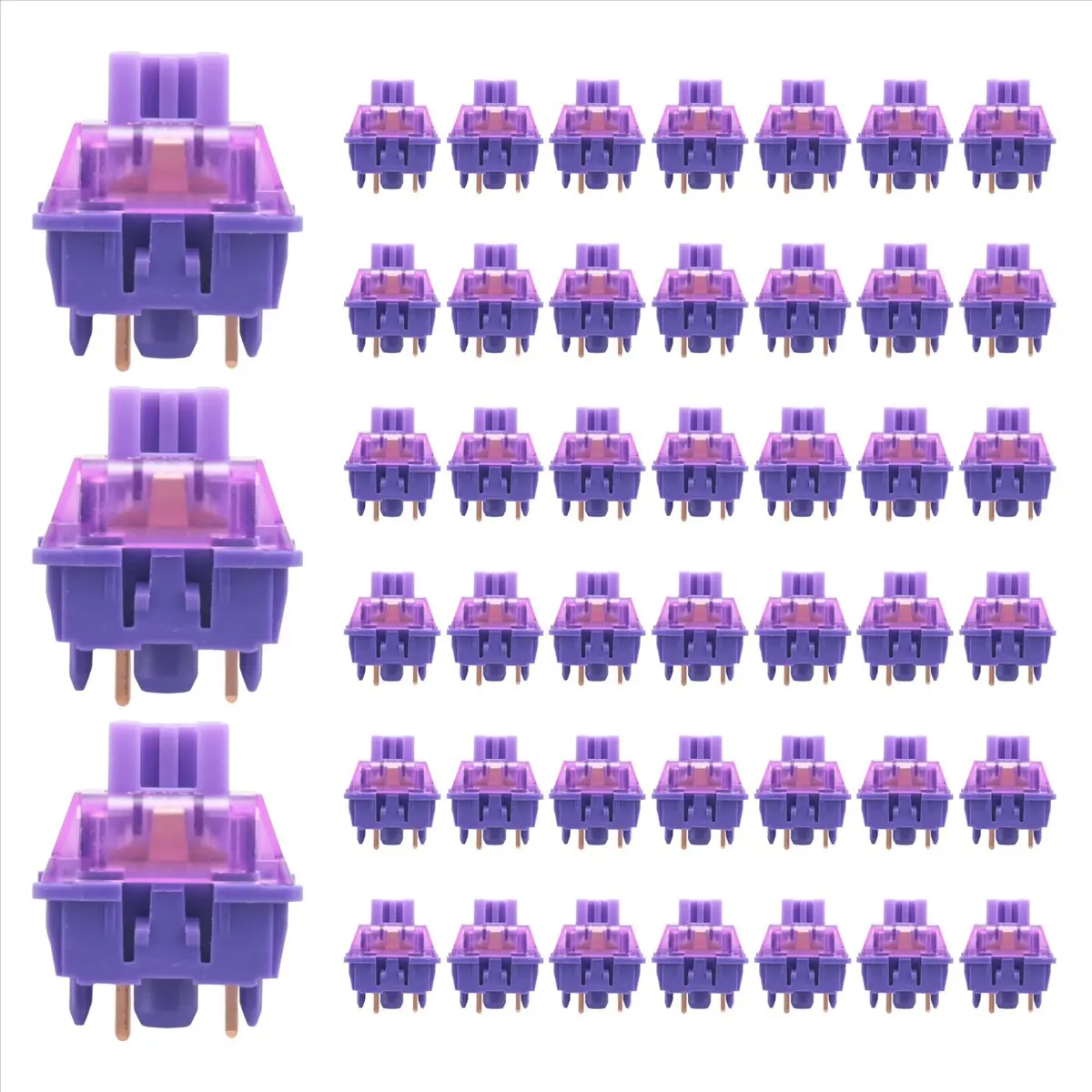 A17G 45Pcs V3 Pro Lavender Purple Switches 5 Pin 40gf Tactile Switch Compatible with MX Mechanical Keyboard
A17G 45Pcs V3 Pro Lavender Purple Switches 5 Pin 40gf Tactile Switch Compatible with MX Mechanical Keyboard