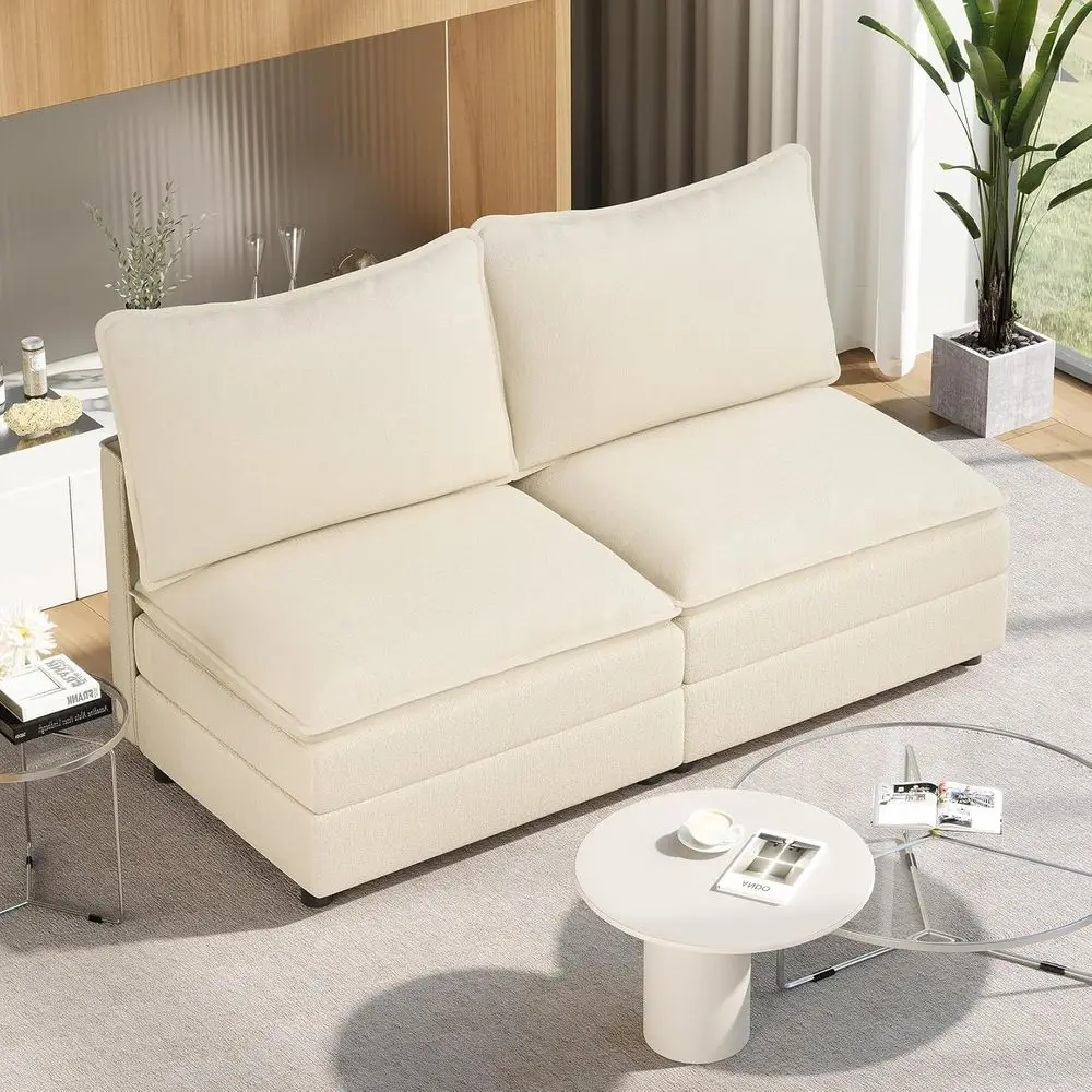74 Deep Seating Chenille 2-Seater Loveseat Sofa, Small Couch with Extra Seats, Beige
74 Deep Seating Chenille 2-Seater Loveseat Sofa, Small Couch with Extra Seats, Beige