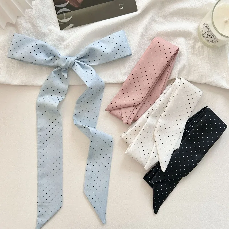 Korean Style Polka Dot Scarf All Match Hair Tie Bag Strap Slim Narrow Long Strip Ribbon Elegant Fashion Accessory for Women
Korean Style Polka Dot Scarf All Match Hair Tie Bag Strap Slim Narrow Long Strip Ribbon Elegant Fashion Accessory for Women