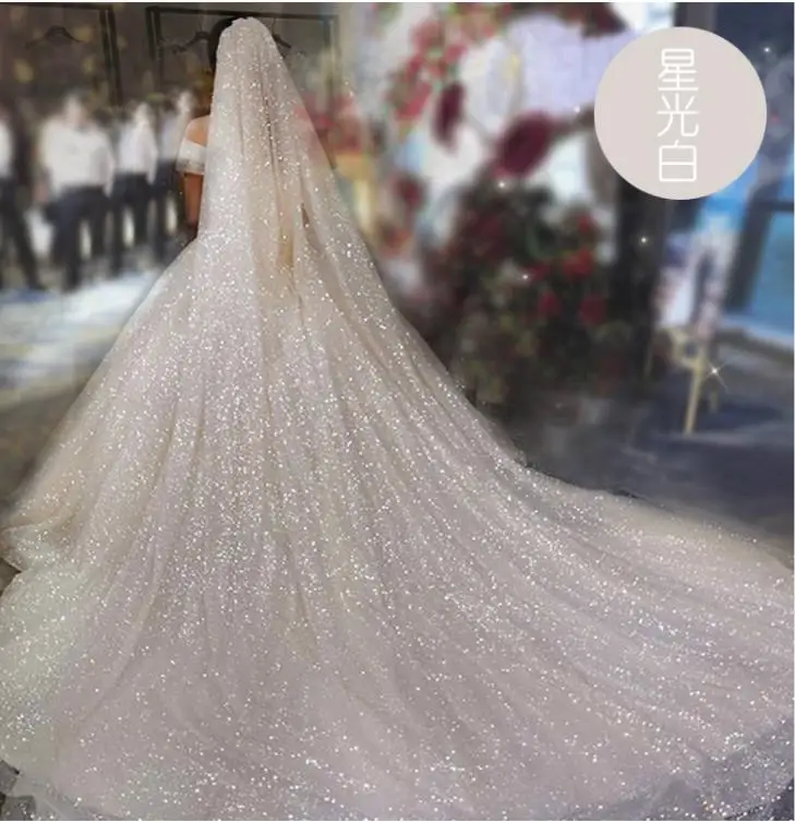 One-Layer Custom Length Veil Glitter Wedding Veil Bride Veils Ivory Off White Bridal Veil with Comb MM
One-Layer Custom Length Veil Glitter Wedding Veil Bride Veils Ivory Off White Bridal Veil with Comb MM