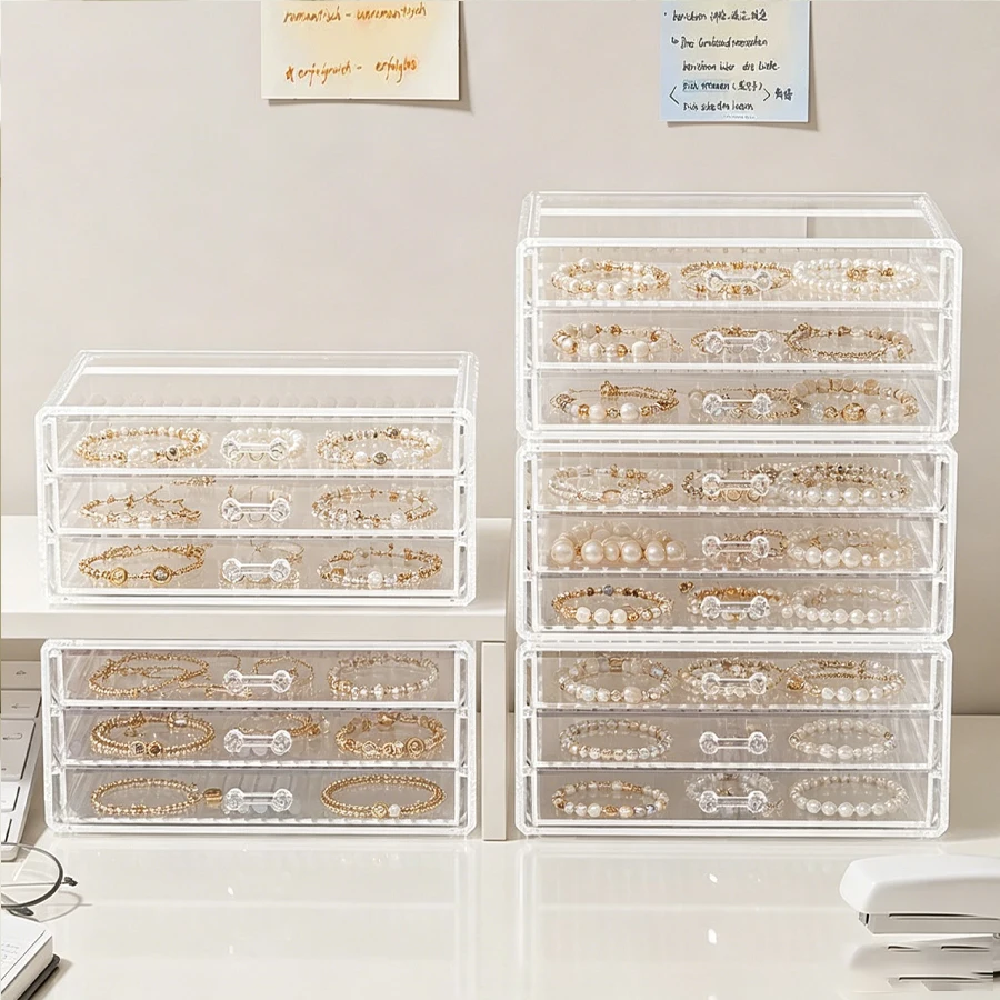 Three-layer jewelry storage box, drawer box for preventing oxidation of jewelry and accessories, cosmetic storage box, pencil st
Three-layer jewelry storage box, drawer box for preventing oxidation of jewelry and accessories, cosmetic storage box, pencil st