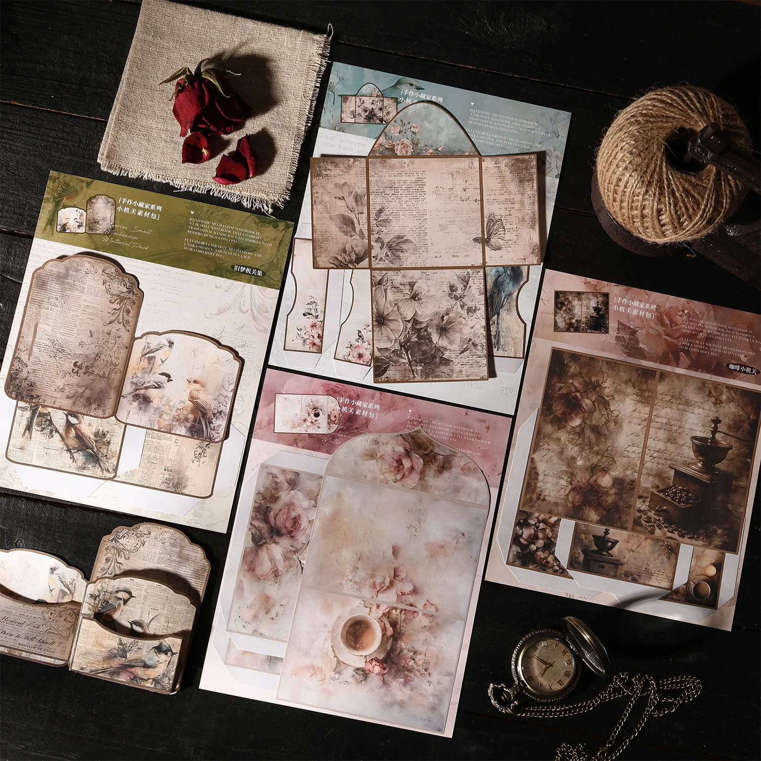 Handmade Collector Series Vintage Flower Bird Landscape Collage Scrapbook Material Package Creative DIY Junk Journal Stationery
Handmade Collector Series Vintage Flower Bird Landscape Collage Scrapbook Material Package Creative DIY Junk Journal Stationery