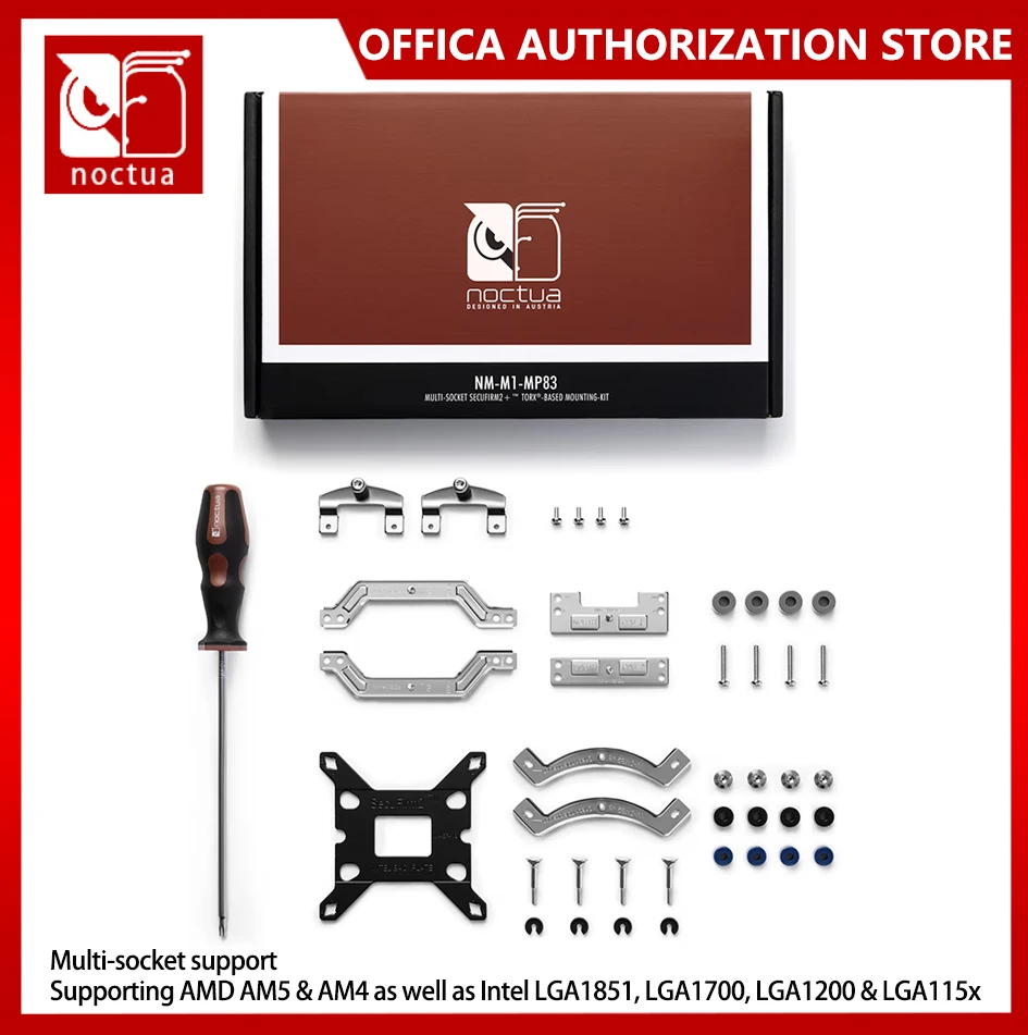 Noctua NM-M1-MP83 Mounting Kit For Noctua CPU Coolers That 83mm Mounting Pitch Supporting AM5&AM4 Intel LGA1851,1700,1200&115x
Noctua NM-M1-MP83 Mounting Kit For Noctua CPU Coolers That 83mm Mounting Pitch Supporting AM5&AM4 Intel LGA1851,1700,1200&115x