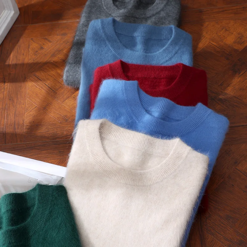 New Men's 100% Mink Cashmere Sweater O-Neck Pullovers Long Sleeve Knit Sweater Autumn/ Winter High-End Mink Jumpers Soft Tops
New Men's 100% Mink Cashmere Sweater O-Neck Pullovers Long Sleeve Knit Sweater Autumn/ Winter High-End Mink Jumpers Soft Tops