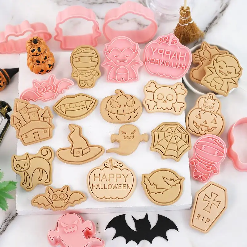 8pcs Halloween Cookie Mold 3D Plastic Pumpkin Ghost Baking Mould Halloween Horror Party DIY Biscuit Supply Trick or Treat Gifts
8pcs Halloween Cookie Mold 3D Plastic Pumpkin Ghost Baking Mould Halloween Horror Party DIY Biscuit Supply Trick or Treat Gifts