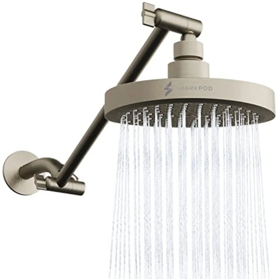 Rain Shower Head with Extension Arm - Height Adjustable Shower Head with High Pressure Performance - Easy 1-Minute Installation
Rain Shower Head with Extension Arm - Height Adjustable Shower Head with High Pressure Performance - Easy 1-Minute Installation