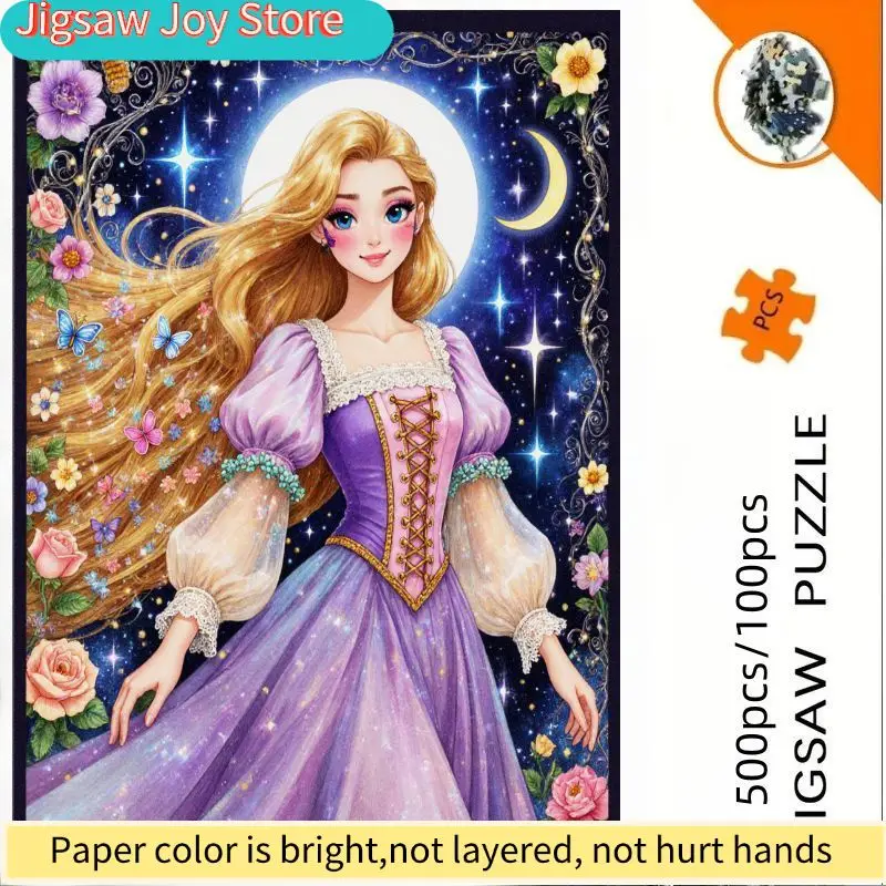 or Princess Puzzle Suitable for Family & Friends - Portable Intermediate Challenge with Floral & Starry Night Assembly, Rect
or Princess Puzzle Suitable for Family & Friends - Portable Intermediate Challenge with Floral & Starry Night Assembly, Rect