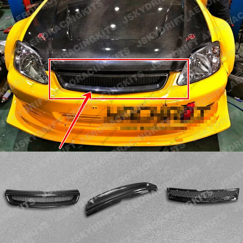 For Honda EK Civic TypR 99-00 Carbon Fiber Front Bumper Grille Grill Mesh Cover
For Honda EK Civic TypR 99-00 Carbon Fiber Front Bumper Grille Grill Mesh Cover