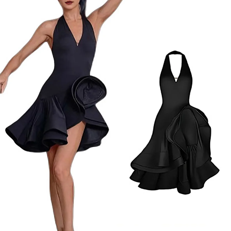 New Black Latin Dance Dress for Women Professional Sexy Chacha Dance Competition Dress Adult Party Dresses Stage Outfit
New Black Latin Dance Dress for Women Professional Sexy Chacha Dance Competition Dress Adult Party Dresses Stage Outfit