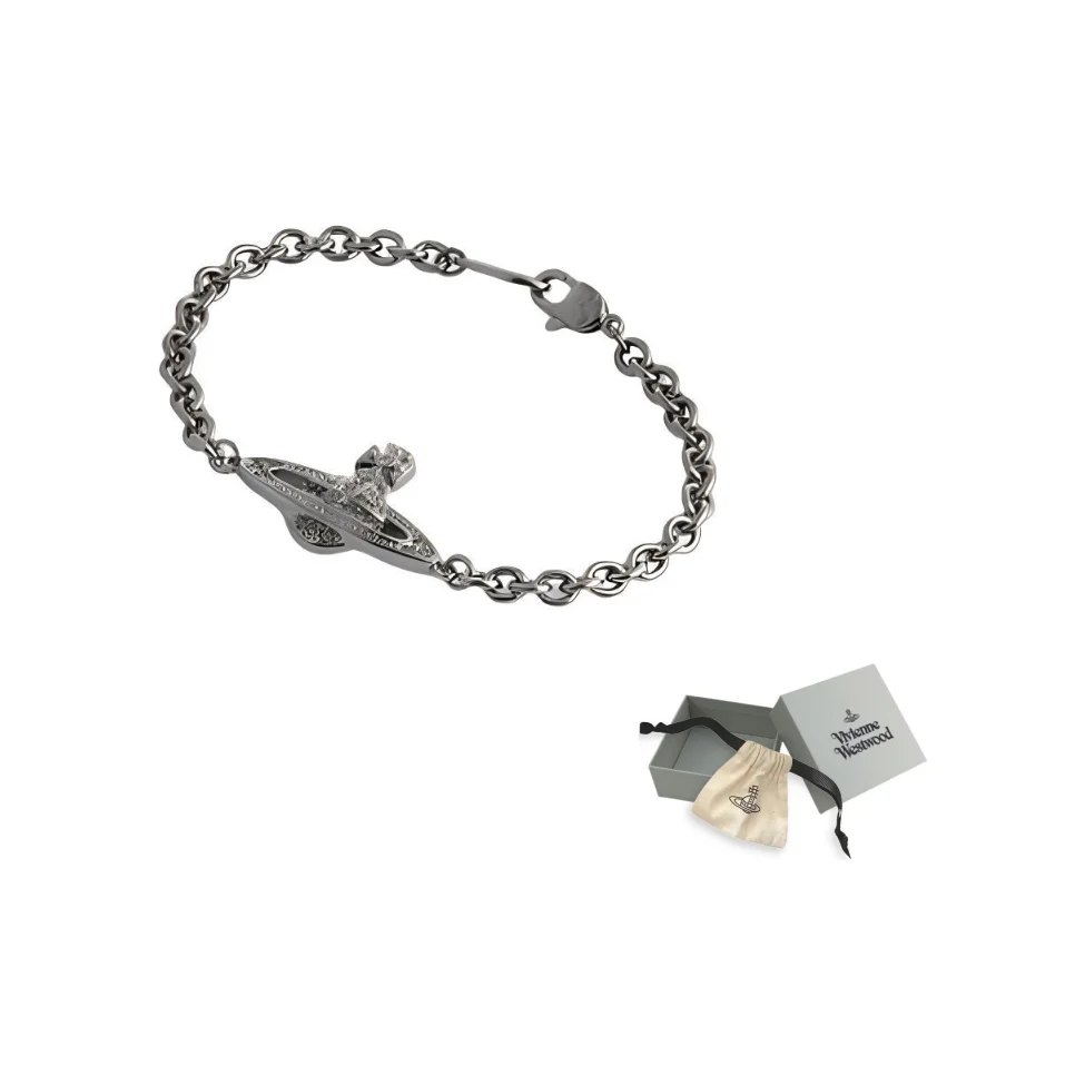 Vivienne Westwood Mini Bas Relief Chain Bracelet Gunmetal 6102019602S108S108
Vivienne Westwood Mini Bas Relief Chain Bracelet Gunmetal 6102019602S108S108