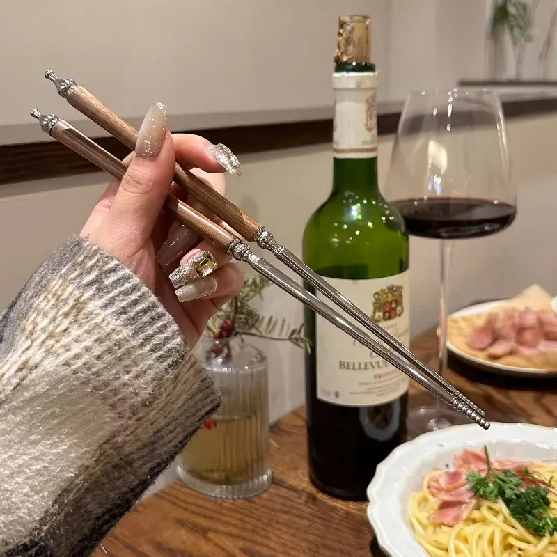 304 Stainless Steel Splicing Wooden Chopsticks Modern Simple Household Tableware Kitchen Creative Log Huanghua Pear Chopsticks
304 Stainless Steel Splicing Wooden Chopsticks Modern Simple Household Tableware Kitchen Creative Log Huanghua Pear Chopsticks