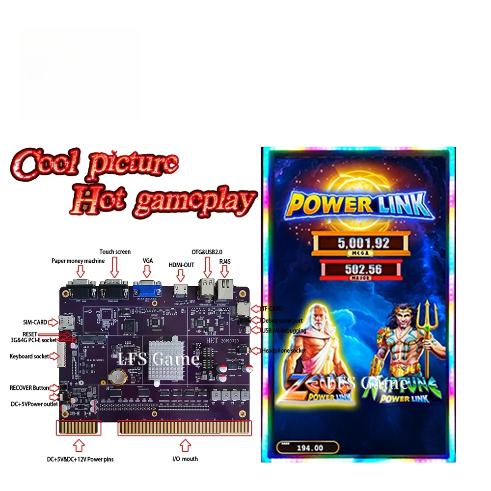 New Skill Game Board Power Link 2 In 1 Zeus And Neptune Game Board PCB
New Skill Game Board Power Link 2 In 1 Zeus And Neptune Game Board PCB