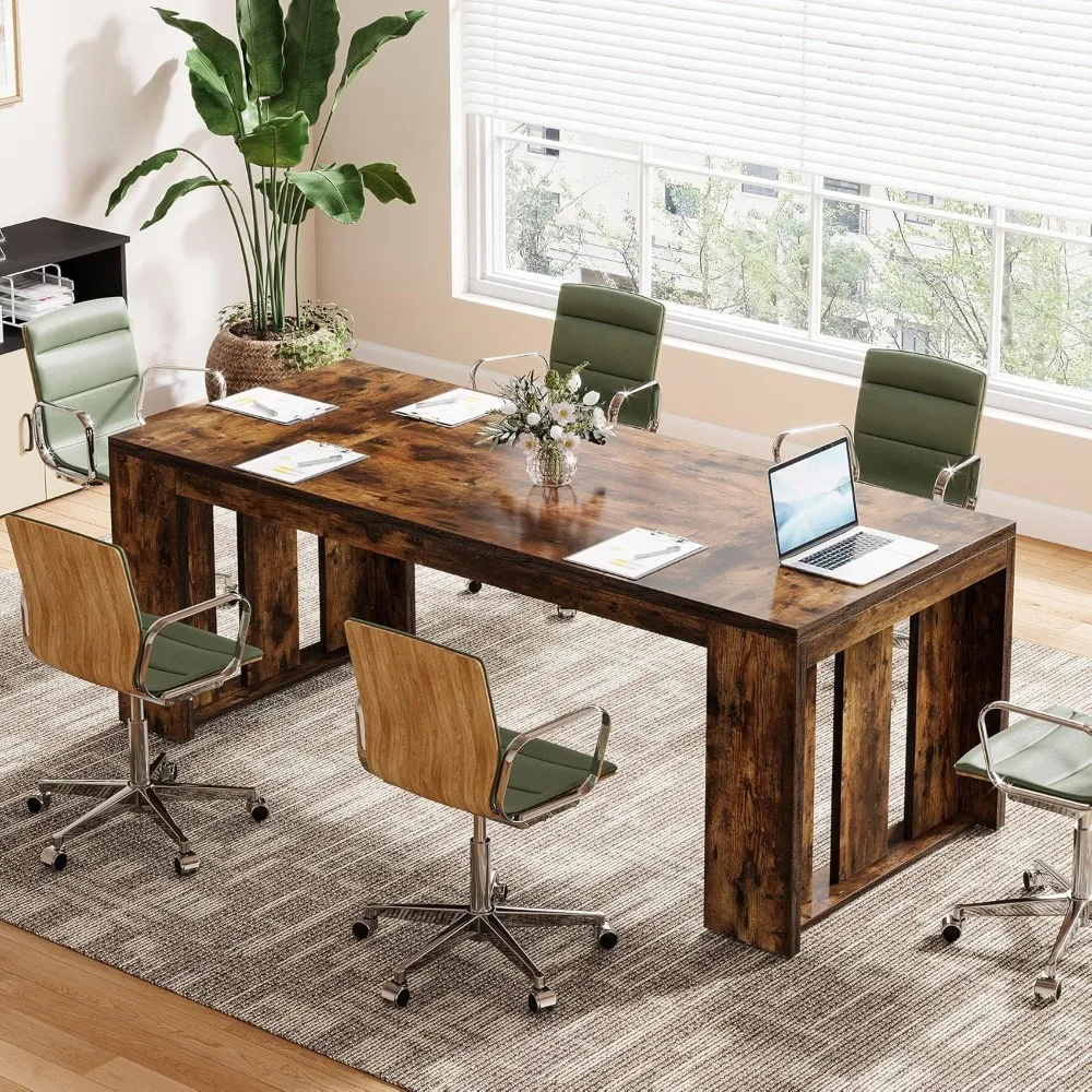 63-Inch Conference Table, Farmhouse Meeting Room Tables for 4-6 People, Business Seminar Table for Office Meeting Conference
63-Inch Conference Table, Farmhouse Meeting Room Tables for 4-6 People, Business Seminar Table for Office Meeting Conference