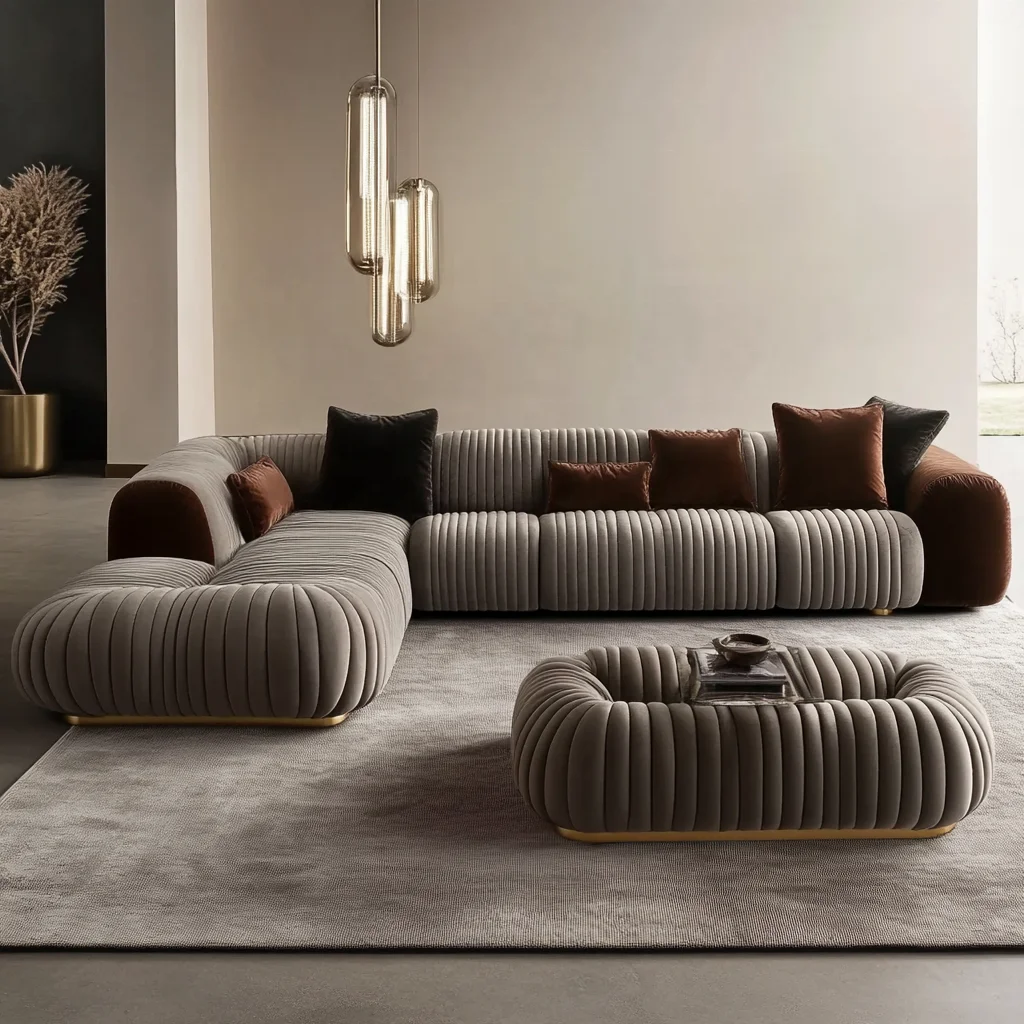 Luxury Lounge Modern Design Home Furniture Couches Corner Velvet Sectional Sofa l Shape Fabric Living Room Sofa Set
Luxury Lounge Modern Design Home Furniture Couches Corner Velvet Sectional Sofa l Shape Fabric Living Room Sofa Set