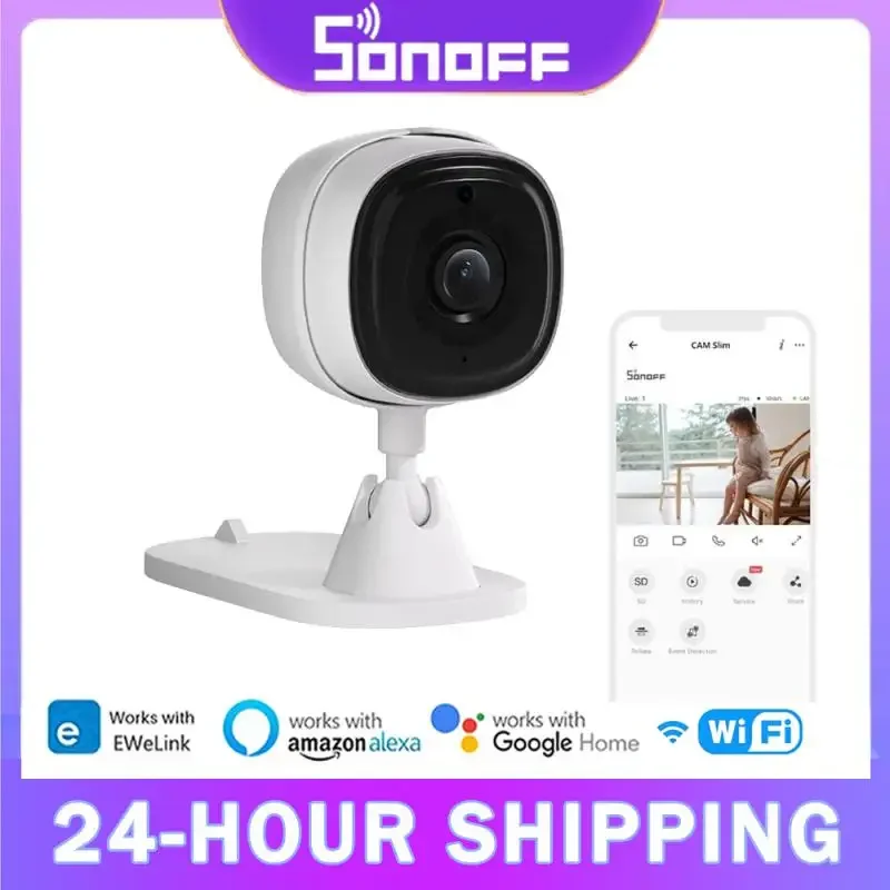 SONOFF 1080P HD Wi-Fi IOT Camera CAM Slim Smart Home Security Motion Detection Alarm Scene Linkage Via EWeLink Alexa Google Home
SONOFF 1080P HD Wi-Fi IOT Camera CAM Slim Smart Home Security Motion Detection Alarm Scene Linkage Via EWeLink Alexa Google Home