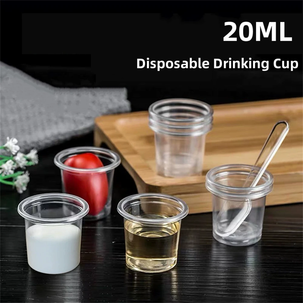100Pcs 20/30ML Clear Plastic Disposable Mini Tasting Cups - Small Sauce Condiment Containers for Party, Snack, Salad, Sample
100Pcs 20/30ML Clear Plastic Disposable Mini Tasting Cups - Small Sauce Condiment Containers for Party, Snack, Salad, Sample