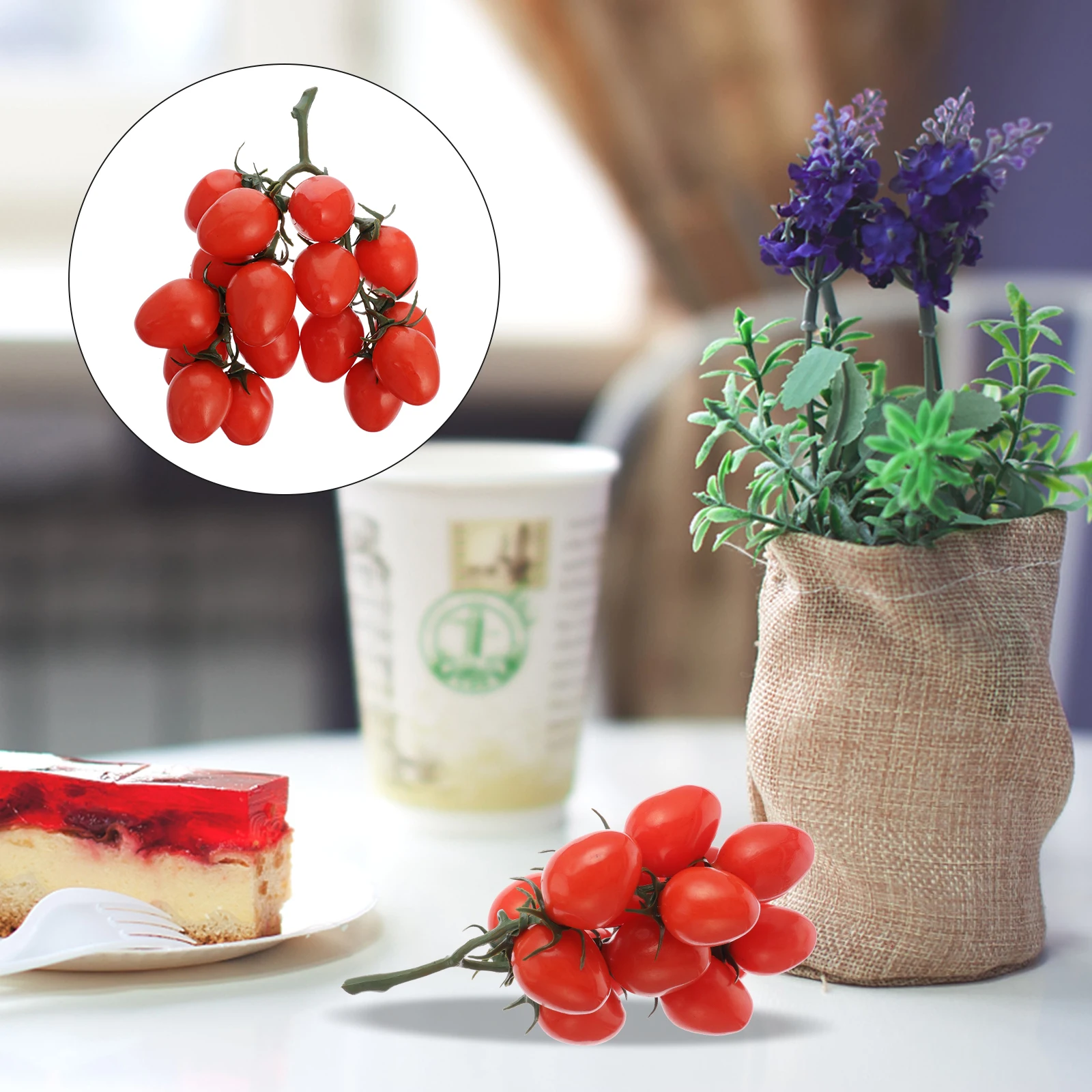 3pcs Artificial Tomatoes Realistic Fruits Decor Photo Props Home Kitchen Wedding Garden Display Fake Vegetables Plastic
3pcs Artificial Tomatoes Realistic Fruits Decor Photo Props Home Kitchen Wedding Garden Display Fake Vegetables Plastic