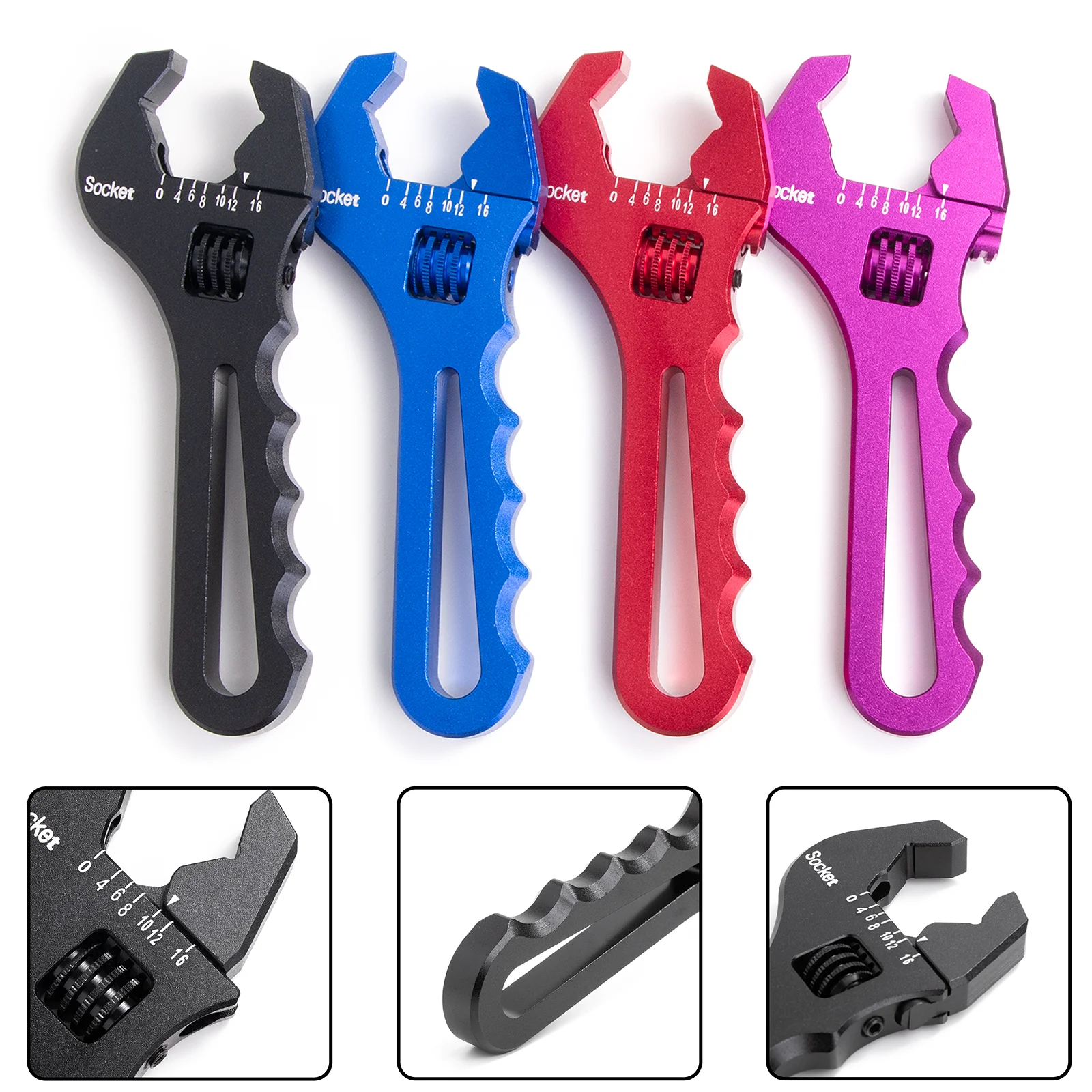 AN3-AN16 Wrench Hose Fitting Tool Aluminum Spanner Adjustable Aluminum Repair Hand Wrench DIY Tool
AN3-AN16 Wrench Hose Fitting Tool Aluminum Spanner Adjustable Aluminum Repair Hand Wrench DIY Tool