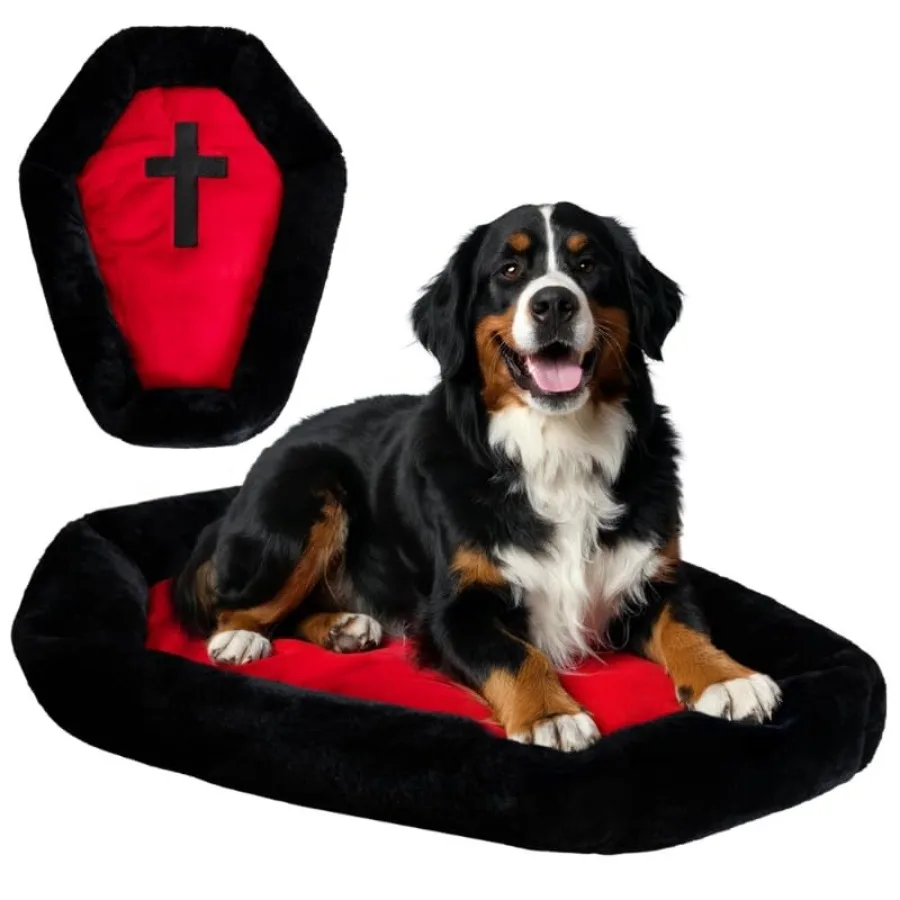 Gothic Cat Beds Fits up to 25 lbs Washable Coffin Cat Bed Goth Pet Bed Halloween House 32 * 22 Inch Red and
Gothic Cat Beds Fits up to 25 lbs Washable Coffin Cat Bed Goth Pet Bed Halloween House 32 * 22 Inch Red and