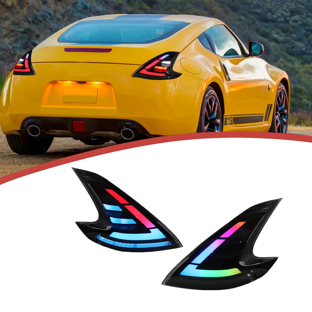 DKMotion Factory forNissan 370z RGB Taillights Z34 2013+UP Auto Lighting Systems Full Led Tail Lights Taillamp Car Accessories
DKMotion Factory forNissan 370z RGB Taillights Z34 2013+UP Auto Lighting Systems Full Led Tail Lights Taillamp Car Accessories