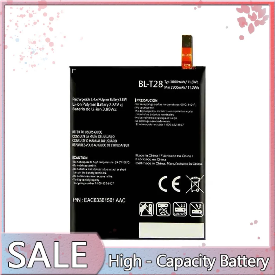 Аккумулятор мобильного телефона для LG Q8 H970 EAC63361501, объемный, высокой емкости BL-T28, долговечный, 3000 мАч
Аккумулятор мобильного телефона для LG Q8 H970 EAC63361501, объемный, высокой емкости BL-T28, долговечный, 3000 мАч