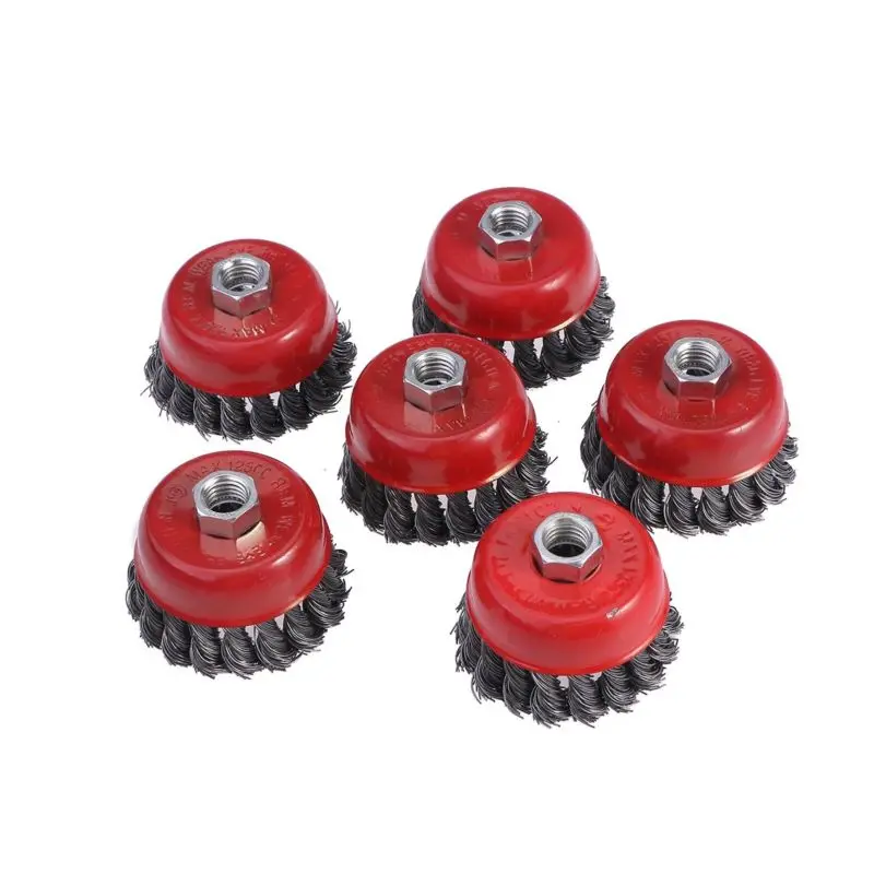 6 Pcs Polishing Wheel Banded Knotted Wire Brush for Oil Paint Remover Heavy Duty Rust Scale Removal Tool Metal
6 Pcs Polishing Wheel Banded Knotted Wire Brush for Oil Paint Remover Heavy Duty Rust Scale Removal Tool Metal