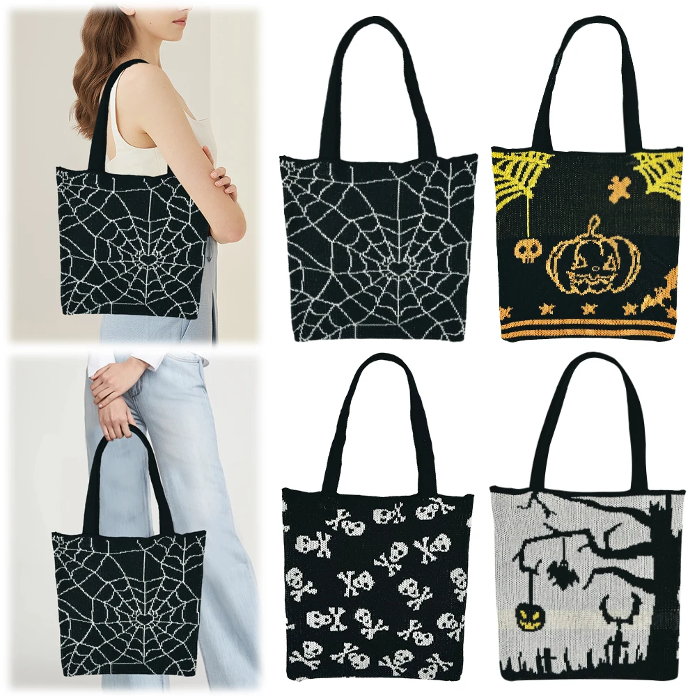Halloween Crochet Tote Bag Large Capacity Shoulder Bag Trendy Handbag Grocery Bag Shopping Bag
Halloween Crochet Tote Bag Large Capacity Shoulder Bag Trendy Handbag Grocery Bag Shopping Bag