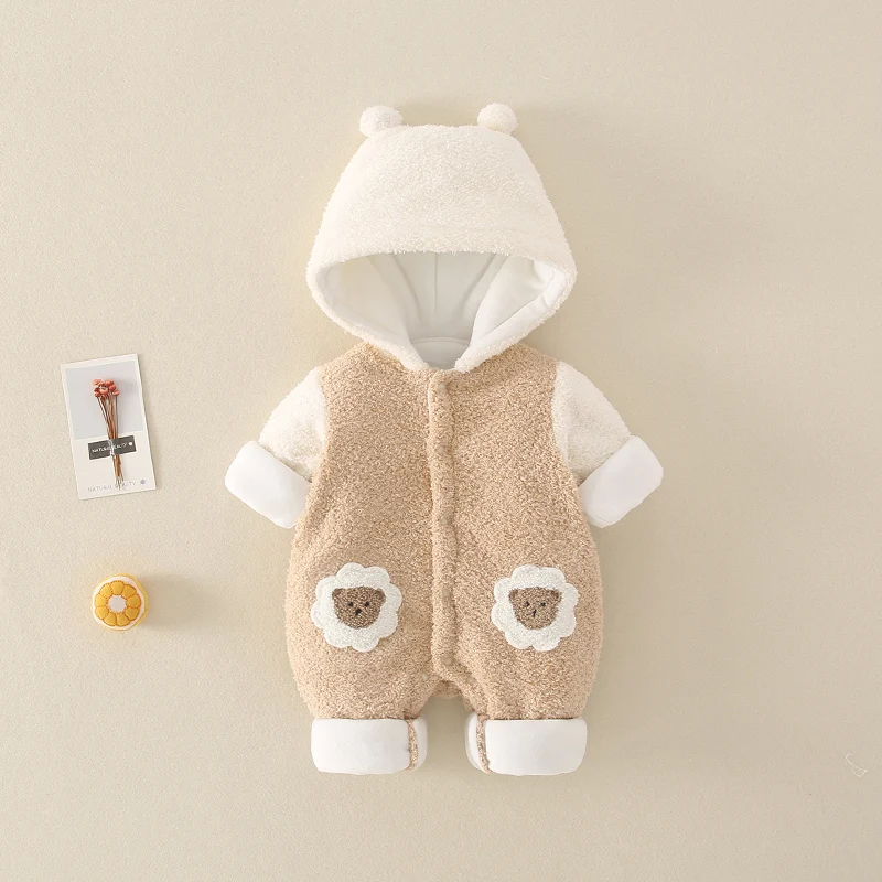 Thiened Fce Winter Clothes for Newborn Baby Hooded All-in-one Suit Outdoor Warm Cling Suit Plu Cotton Kimono
Thiened Fce Winter Clothes for Newborn Baby Hooded All-in-one Suit Outdoor Warm Cling Suit Plu Cotton Kimono