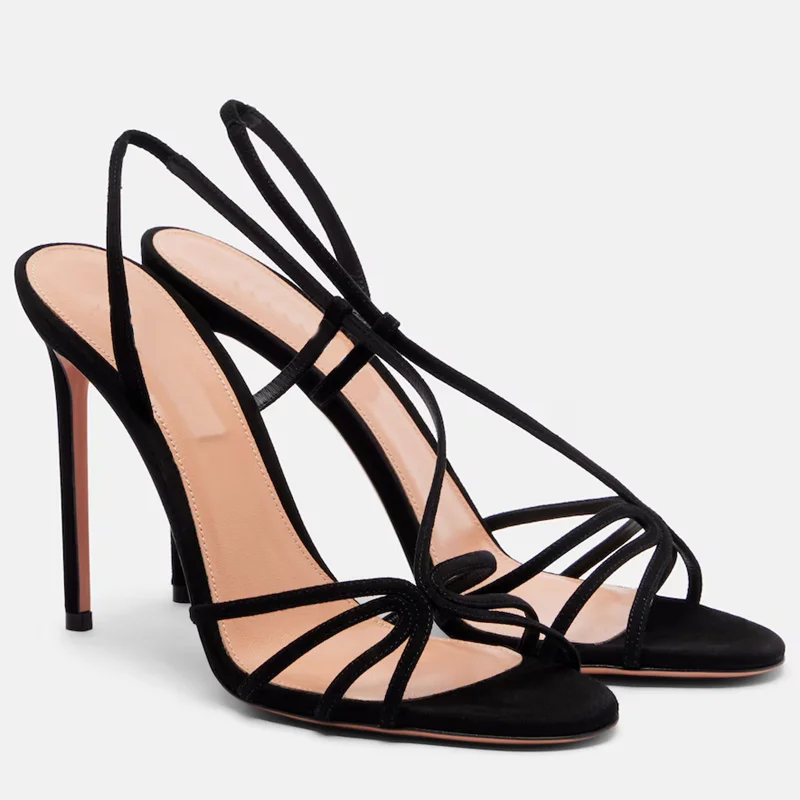 Narrow Band One Word Belt Sandals Sexy Pointed Toe Solid Leather Suede Accept Customized New Arrivals Fashion Women Modern Shoes
Narrow Band One Word Belt Sandals Sexy Pointed Toe Solid Leather Suede Accept Customized New Arrivals Fashion Women Modern Shoes